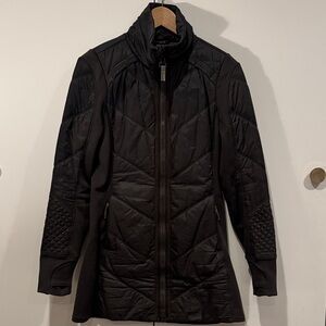 Athleta Black Quilted Puffer Jacket